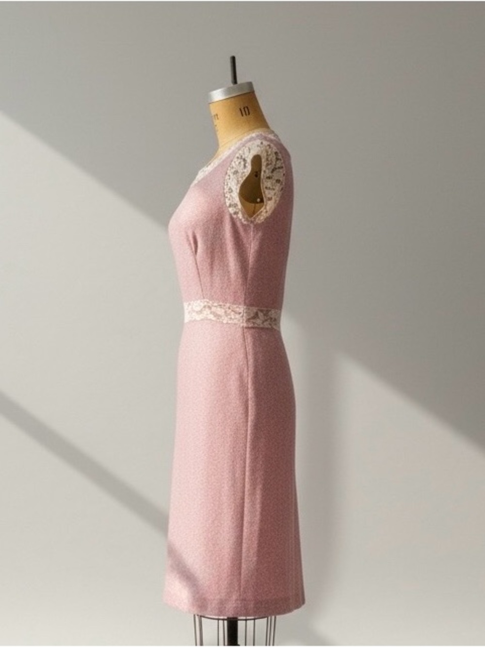 Calypso St. Barth Soft Pink Lace-Trim Midi Dress - Picture 2 of 6